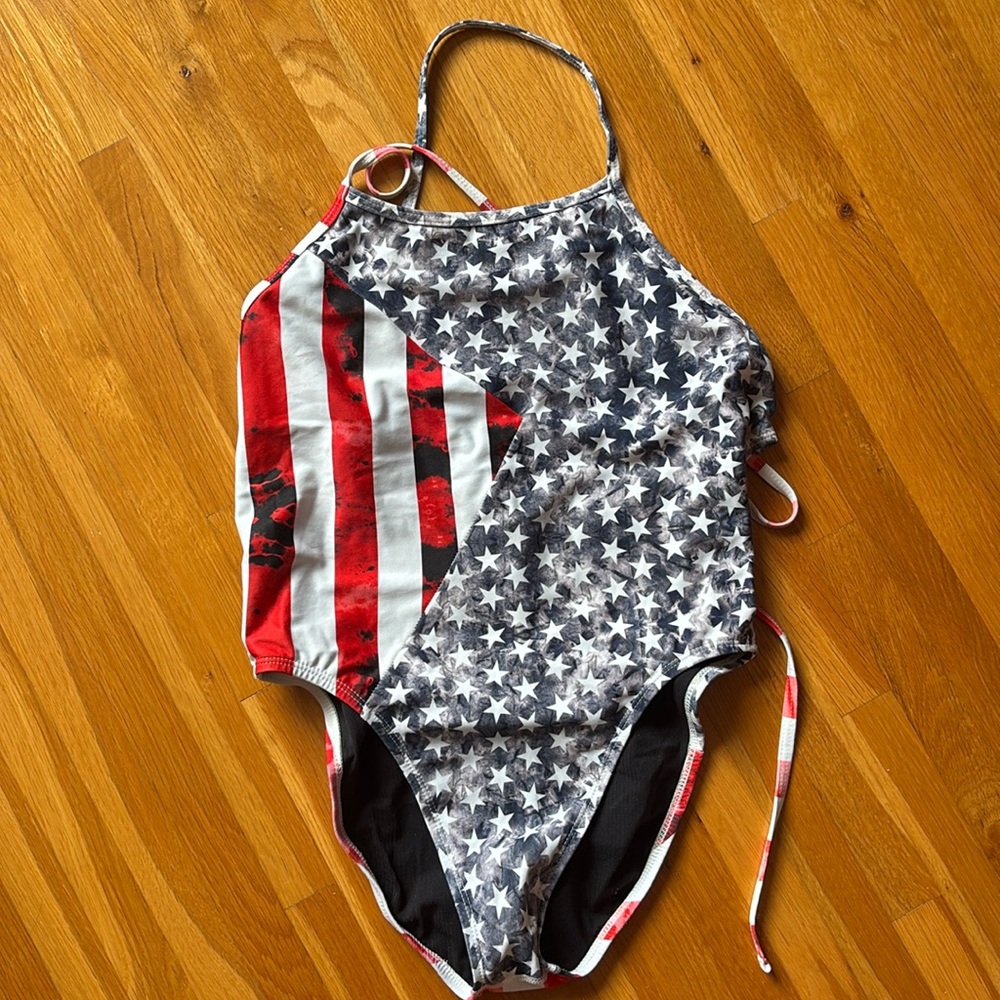 Jolyn Clothing Red, White, and Blue One Piece Swimsuit